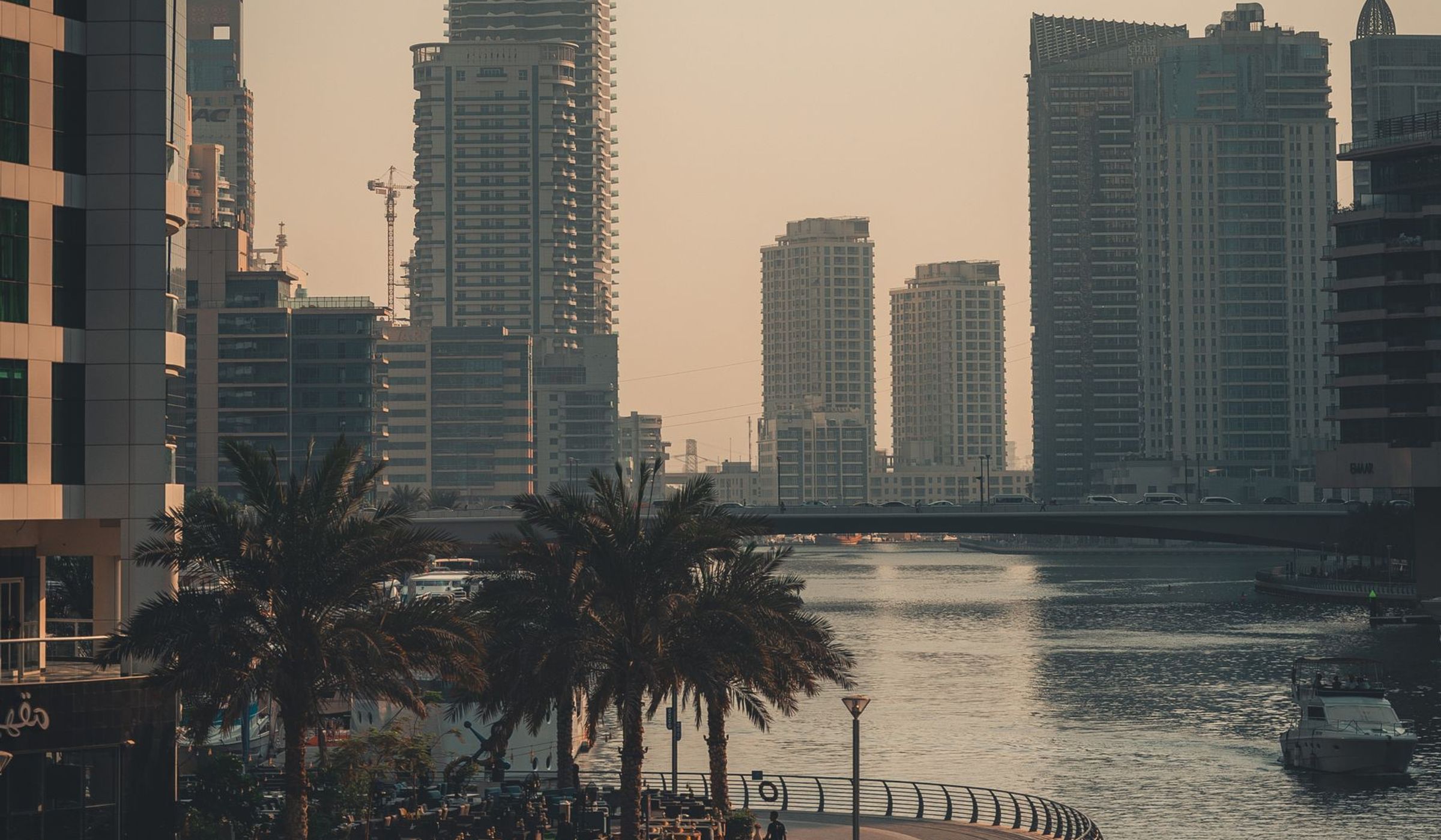 Dubai Water Canal skyline near Business Bay